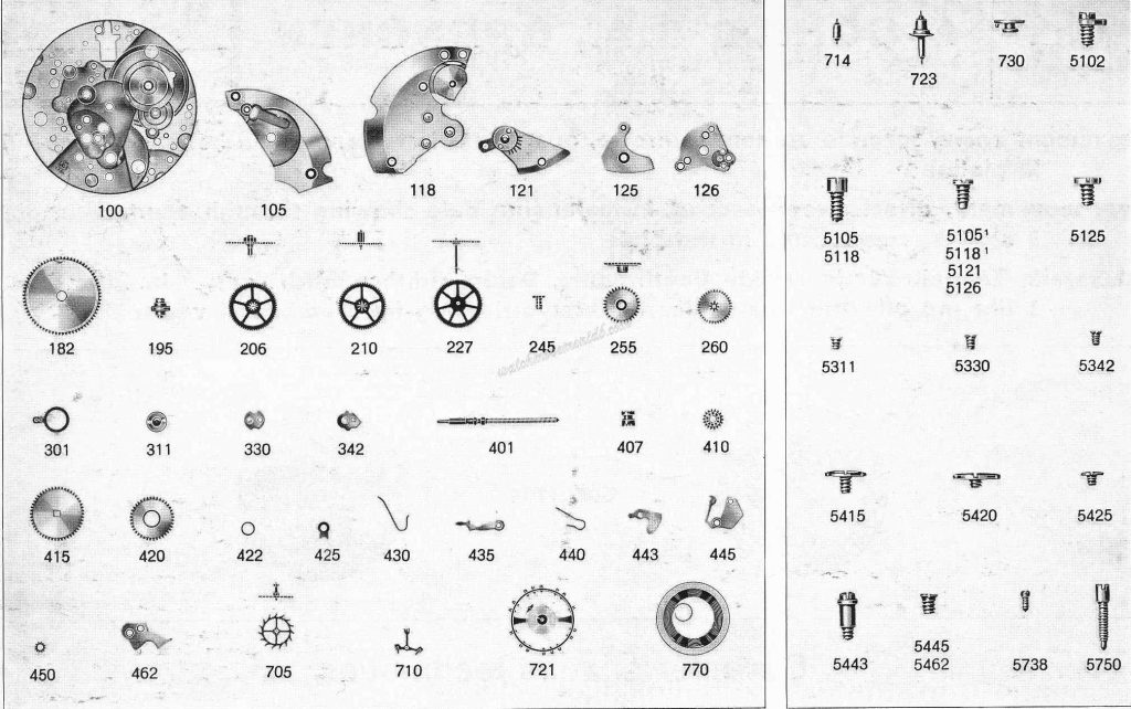 A Schild AS Calibre 1705 Watch spare parts